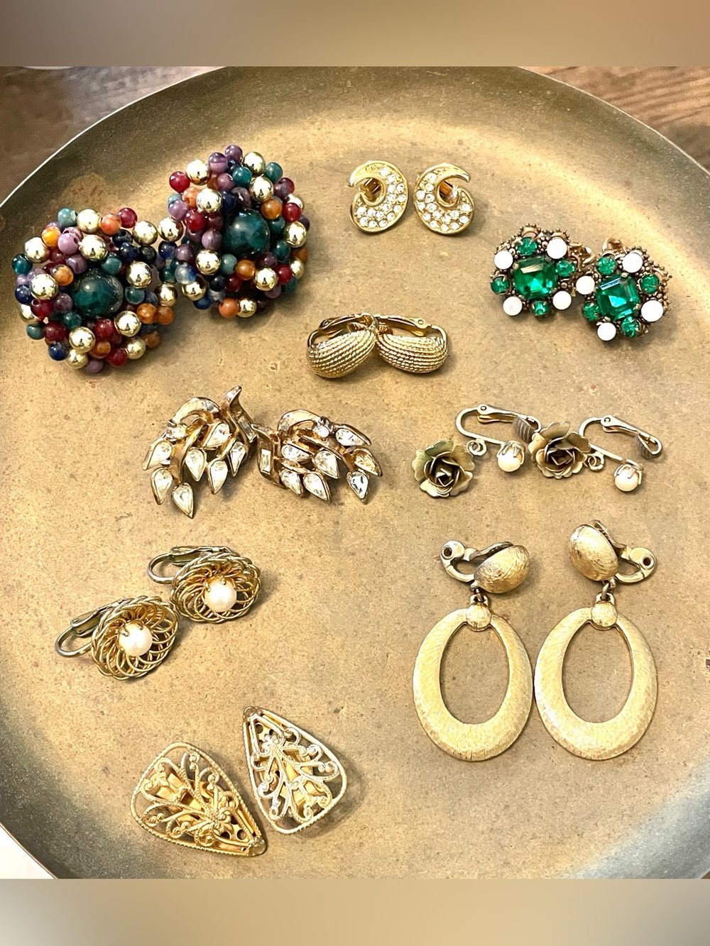 Vintage Mixed Clip Earrings-9 pair